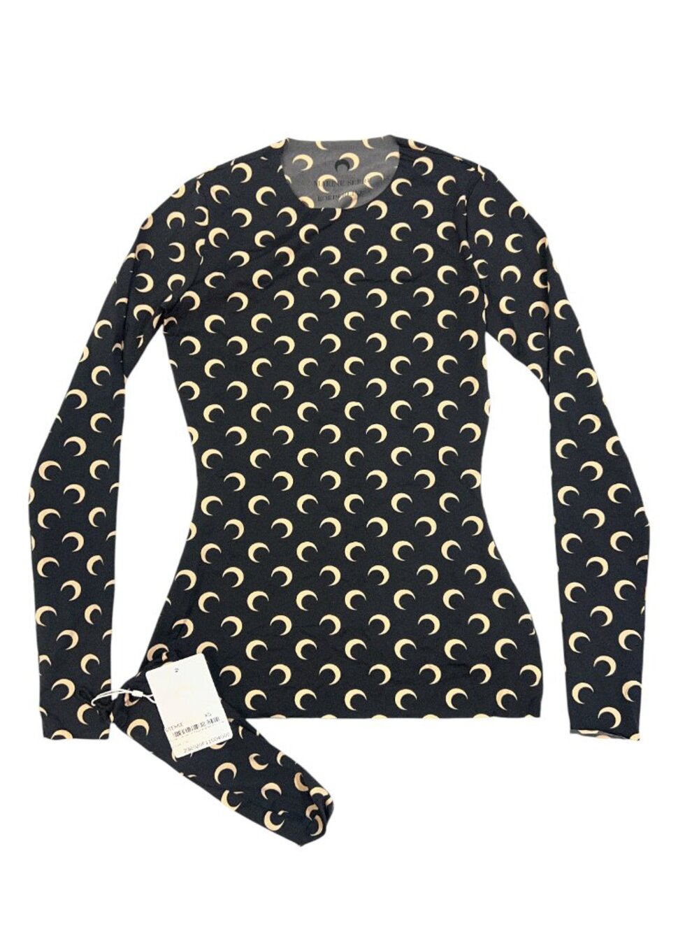 Marine Serre Regenerated All Over Moon Jersey Second Skin Top XS